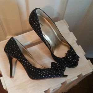 Women's heels, Fioni, Size 7.5, Navy